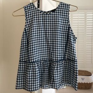 Silk plaid tank NWT